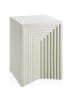 tectake Ablagetisch wetterfest 38x38x51cm aus Magnesiumoxid, Reliefstruktur