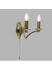 Licht-Erlebnisse Wandlampe (B)32.5 x (H)17 cm in Messing Antik