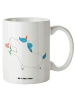 Mr. & Mrs. Panda Henkeltasse Einhorn Blume ohne Spruch in Weiß