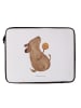 Mr. & Mrs. Panda Notebook Tasche Hund Keks ohne Spruch in Weiß