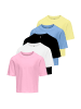 KIDS ONLY T- Shirt 'Rex' 5er Pack in rosa