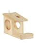 relaxdays Eichhörnchen Futterhaus in Naturfarben - (B)14x (H)17,5 x (T)25 cm