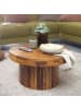 FineBuy Couchtisch in Braun / Sheesham / 60x60x30