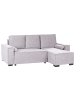 Beliani 6-tlg 3-Sitzer Sofa EDANE in Grau/Schwarz linksseitig