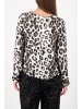 monari Langarmbluse in schwarz gemustert