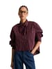 Marc O'Polo DENIM Gestreifte Schluppen-Bluse regular in Dark Red