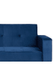 Beliani 3-Sitzer Sofa VISNES in Blau/Gold - (W) 218 x (H) 80 x (L) 81 cm