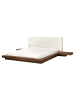 Beliani Wasserbett ZEN in Braun/Weiß - (W) 308 x (H) 86 x (L) 229 cm