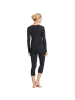 Con-ta Thermo, Baumwolle, Feinripp Thermo-Hose, 3/4-lang in schwarz