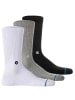 STANCE Socken 3er Pack in Schwarz/Grau/Weiß