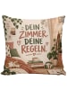 Mr. & Mrs. Panda Kuschelkissen Zimmer gemütlich Design mit Spruch in Weiß