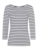 More & More softes Basic-Streifenshirt, 3/4 Arm in jersey stripe wide