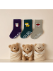 Yalion 9er-Set Yalion Socken mit Tiermotiven & Stern-Stoppern, bunt
