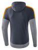 erima Squad Kapuzensweat in slate grey/monument grey/new orange