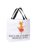 Mr. & Mrs. Panda Tote Bag Fuchs Ballerina mit Spruch in Weiß