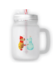 Mr. & Mrs. Panda Eiskaffee-Glas Nachtfalter Schneemann ohne Spruch in Transparent