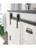 Furn.Design Garderoben-Set 2-teilig weiß Pinie, anthrazit, Kombination mit Kommode, Spiegel
