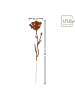 UNUS Roststecker Blume aus Metall, Höhe 105 cm in Braun