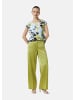 comma T-Shirt kurzarm in Blau-gelb