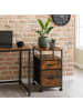 relaxdays Rollcontainer in Braun/ Schwarz - (B)40 x (H)68 x (T)40 cm