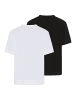Man's World Rundhalsshirt in weiss/schwarz