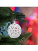 relaxdays 150-tlg. Weihnachtskugeln Set in Weiß