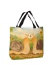 Mr. & Mrs. Panda Stofftasche Schnecken Liebe Design ohne Spruch in Weiß