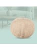 relaxdays Pouf in Beige - (H)33 x Ø 46 cm