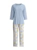 Calida Pyjama in harmony blue print