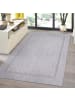 KADIMA DESIGN Teppich Outdoor Flachgewebe Uni-Design Polypropylen Balkon in Silber