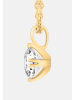 Ethische Diamanten Halskette aus 375 Gelbgold mit Lab Grown Diamant