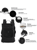 Home Nature Wohnkonzept Haustier Rucksack klappbar mit Netzfenster in Schwarz 31.5x31.5x42 cm