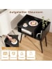 COSTWAY 2er Set Nachttisch 50 x 32 x 58 cm in Schwarz