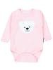 TupTam Baby Bekleidungsset Langarmbody Hose Mütze3 teilig in rosa/weiß