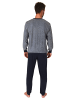 NORMANN langarm Frottee Schlafanzug Pyjama Bündchen - 82407 in blau