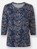 WITT WEIDEN Rundhals-Shirt in marine-beige-bedruckt