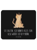 Mr. & Mrs. Panda Mauspad Einhorn Katze mit Spruch in Schwarz