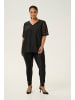 KAFFE curve Kurzarm-Bluse KCsilje Regular fit in Black Deep