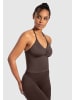 SMILODOX Crop Top Malena in Braun