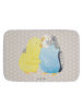 Mr. & Mrs. Panda Badteppich Wellensittich Liebe ohne Spruch in Grau Pastell