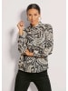 MADELEINE Elegante Printbluse mit grafischem Muster in berber / schwarz