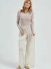 Seamless Basic T-shirt Cotton Elvira in Desert Melange
