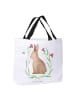 Mr. & Mrs. Panda Shopper Hase Sitzen ohne Spruch in Weiß