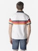 KOROSHI Herren polo mit kurzÃ¤rmligem piquÃ©-allover-design in weiß