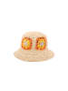 myMo Women Hat in Beige Yellow Blue