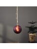 MARELIDA LED Weihnachtskugel beleuchtet aus Glas D: 15cm in rot