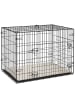 Pawhut Hundekäfig Schwarz 75L x 48,5B x 53H cm