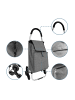 relaxdays Einkaufstrolley in Grau - 45 l