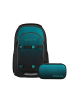 Coocazoo Schulrucksack-Set EVERY "Teal Shadows" 2-tlg. in Schwarz/Blau