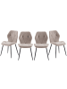 CALICOSY 4er-Set Stühle LUNA  in Mol - (W) 47,5  x (H)48  x (L)57,5 cm